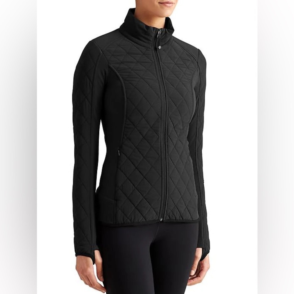 Athleta Women's Black Quilted Puffer Jacket